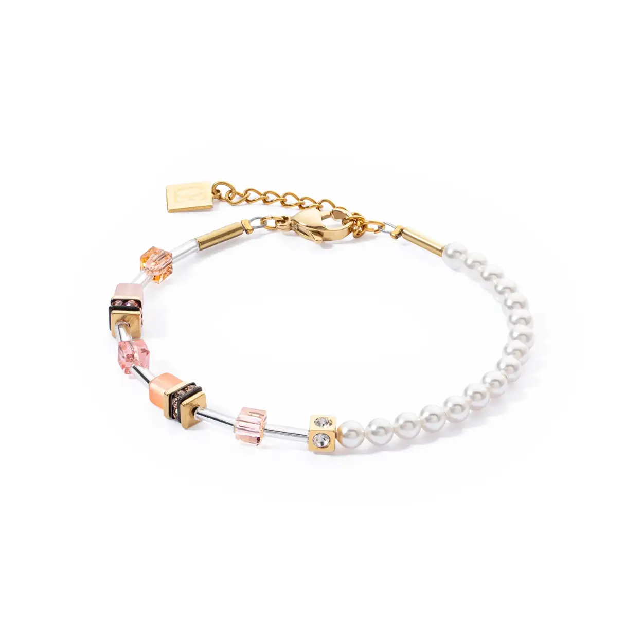 Coeur de Lion collier met polaris en swarovski kristallen en swarovski parels