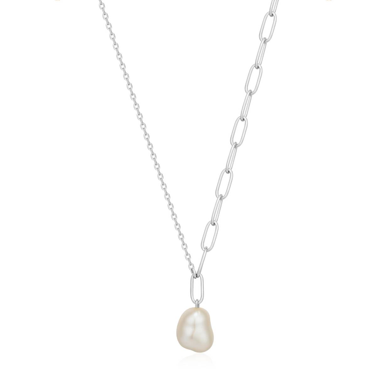 Ania Haie AHN019-03G goudkleurige ketting (goud verguld) met parel hanger. Pearl of Wisdom