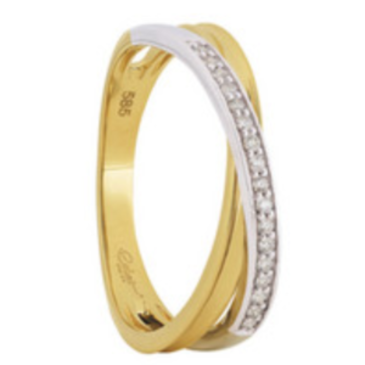 Bicolor ring 0.08crt TW-SI
