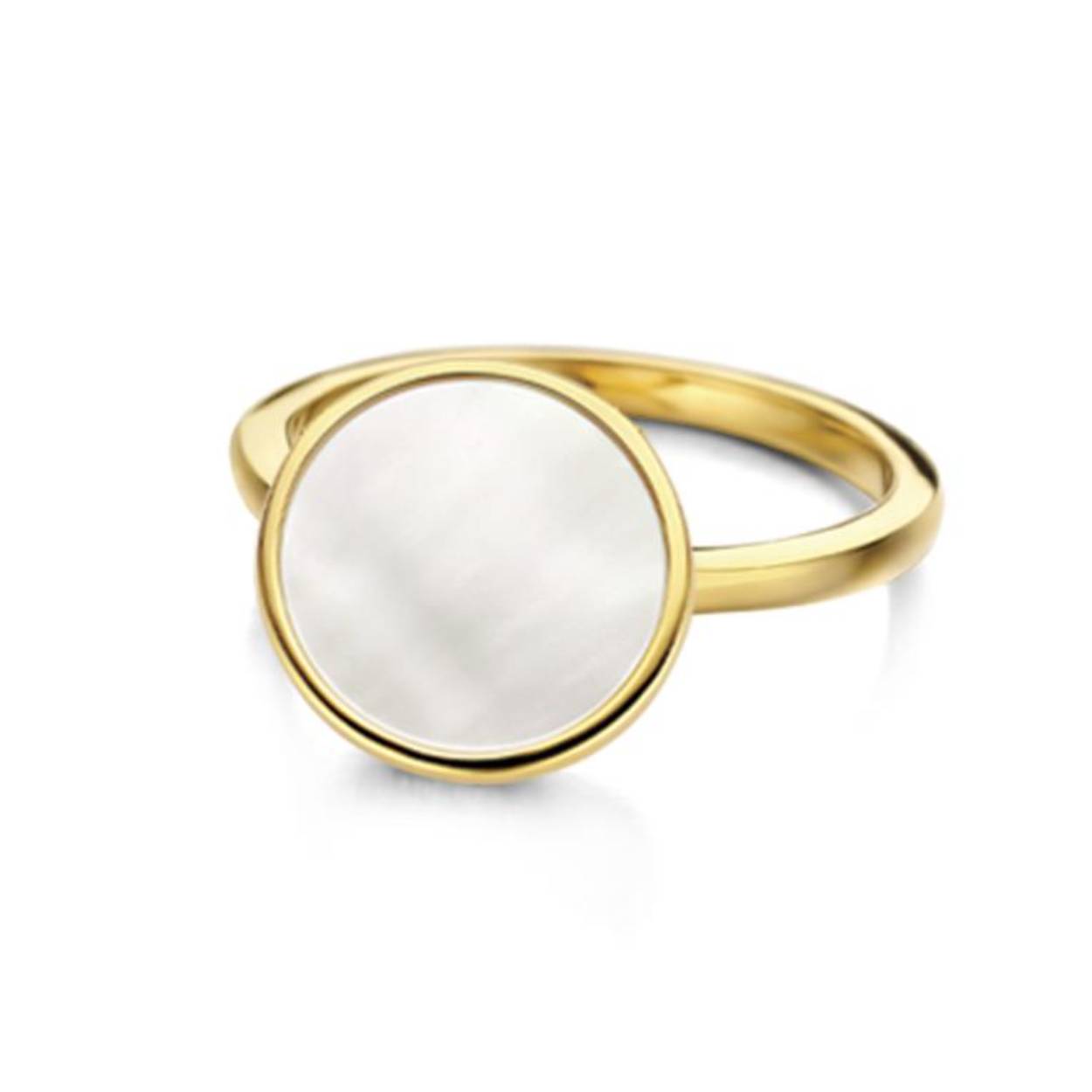 Dit is een ring voor dames van het merk Silver Rose ring plaque met parelmoer