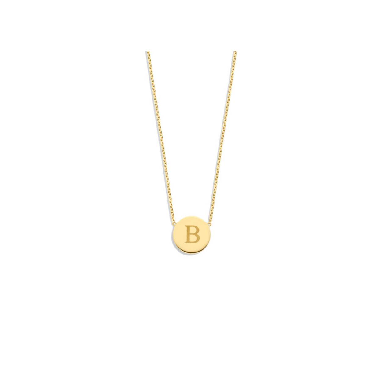 Just franky gouden Iconic Necklace Coin letter S 