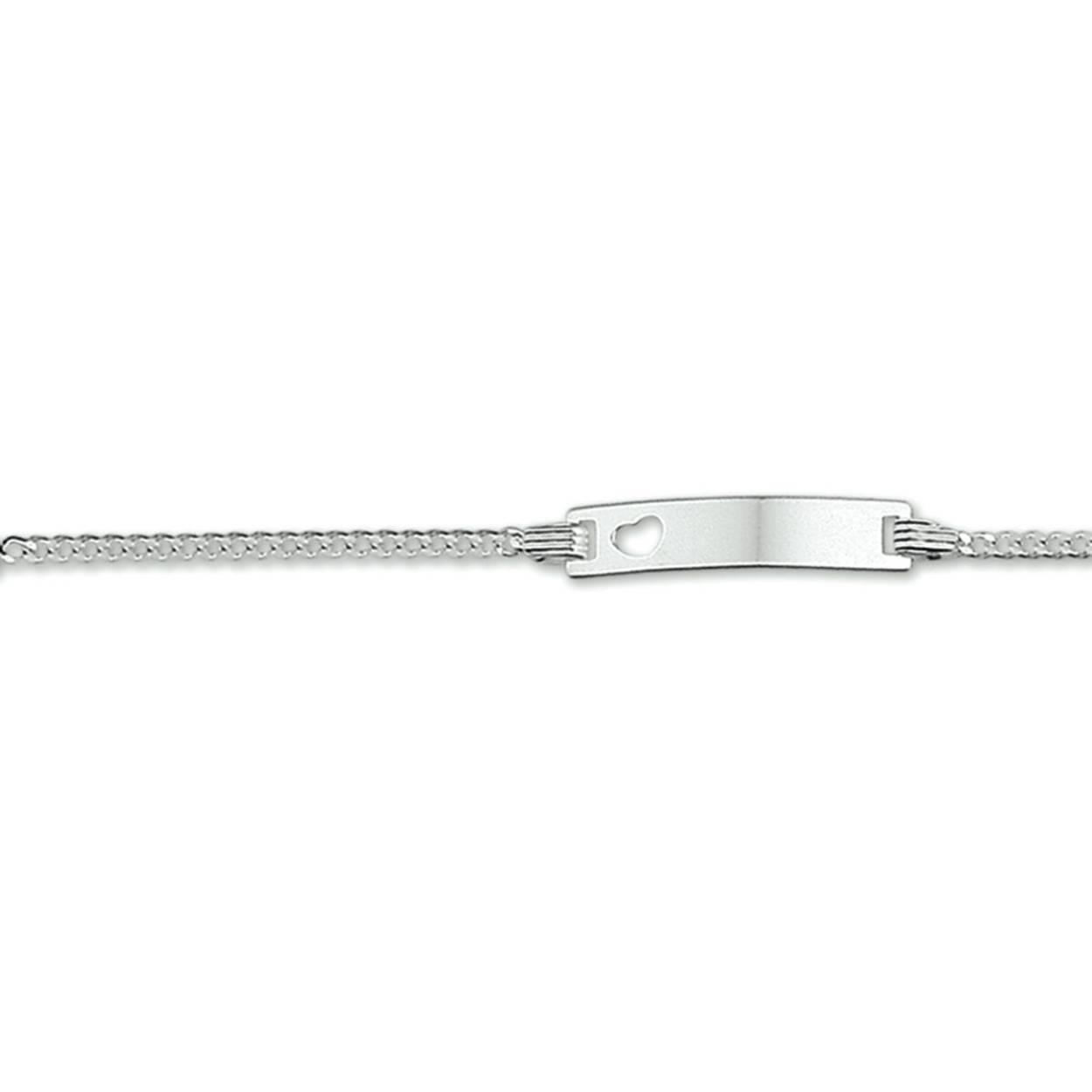 Zilveren kinder graveerarmband. De graveerplaat heeft een dikte van 0.8mm