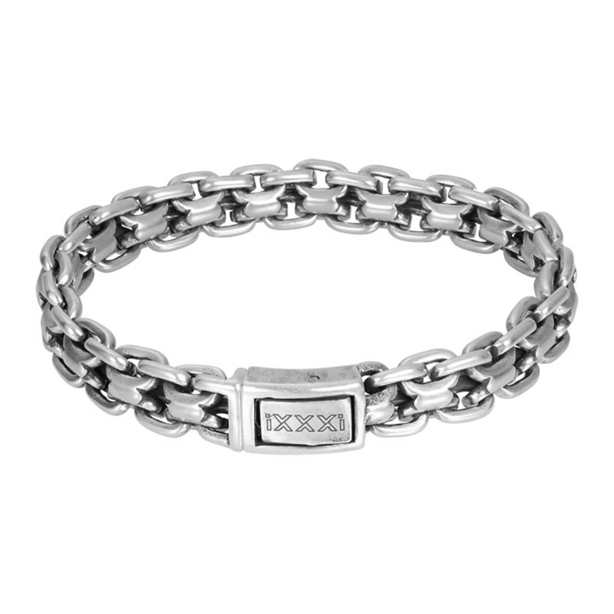 De iXXXi MEN armband Tahiti is gemaakt van stainless steel en is voorzien van een mat zilverkleurige uitvoering. De bracelet bestaat uit een ronde, langwerpige schakel die de smalle bracelet Tahiti vormt. Bracelet Tahiti is voorzien van een smalle, rechthoekige, mat zilverkleurige sluiting gemaakt van staal. De iXXXi heren armband Tahiti is verkrijgbaar in de maten 20,5, 21,5 en 22,5. Mix en match met verschillende armbanden uit de iXXXi MEN collectie en maak zo jouw look compleet!