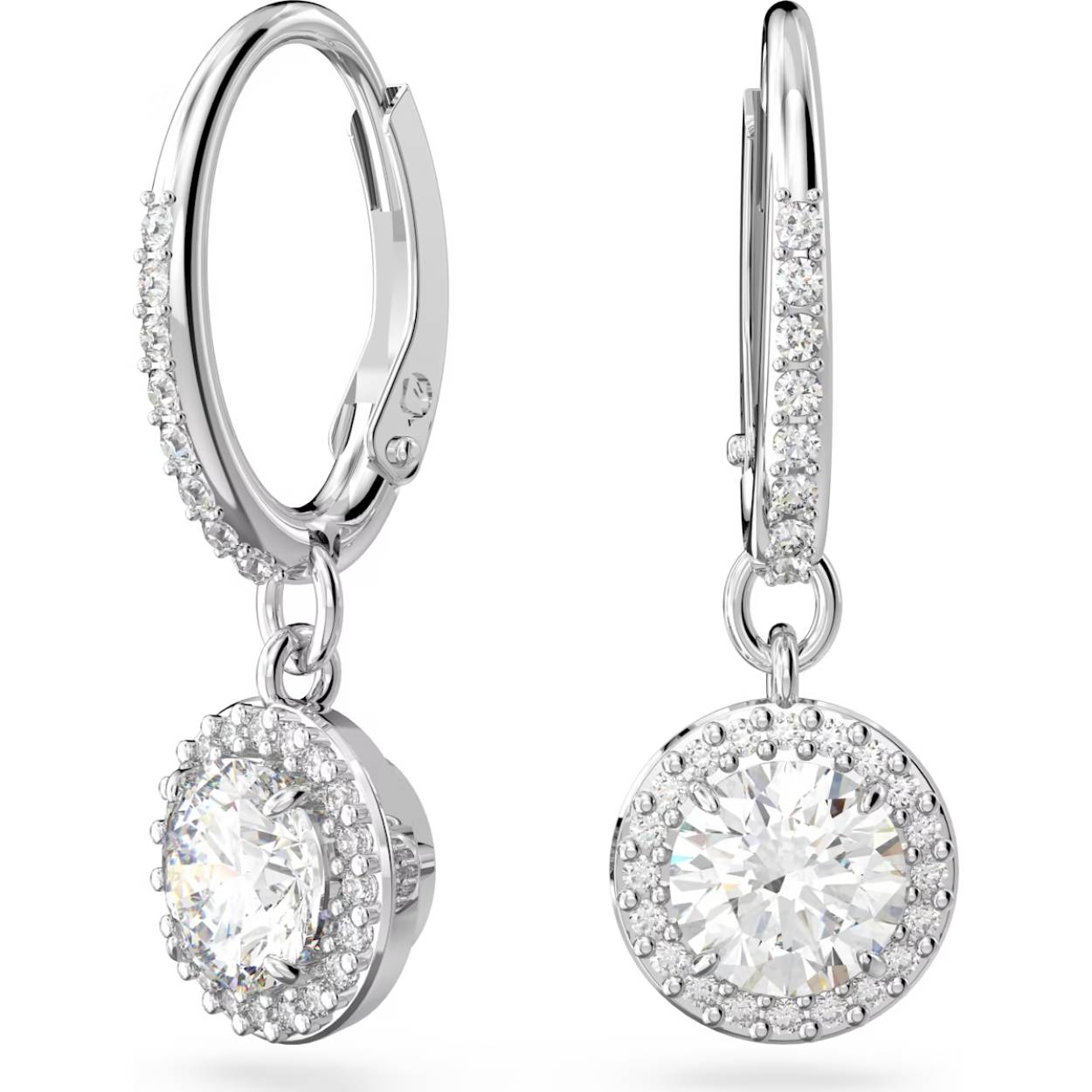 Deze ingetogen oorbellen zijn het toonbeeld van elegantie en het perfecte basissieraad. Het paar is voorzien van schitterende stenen die worden omringd door pavé en is afgewerkt met een zetting met rodium toplaag. Combineer met andere sieraden uit de Constella-lijn voor een vijfsterrenlook.