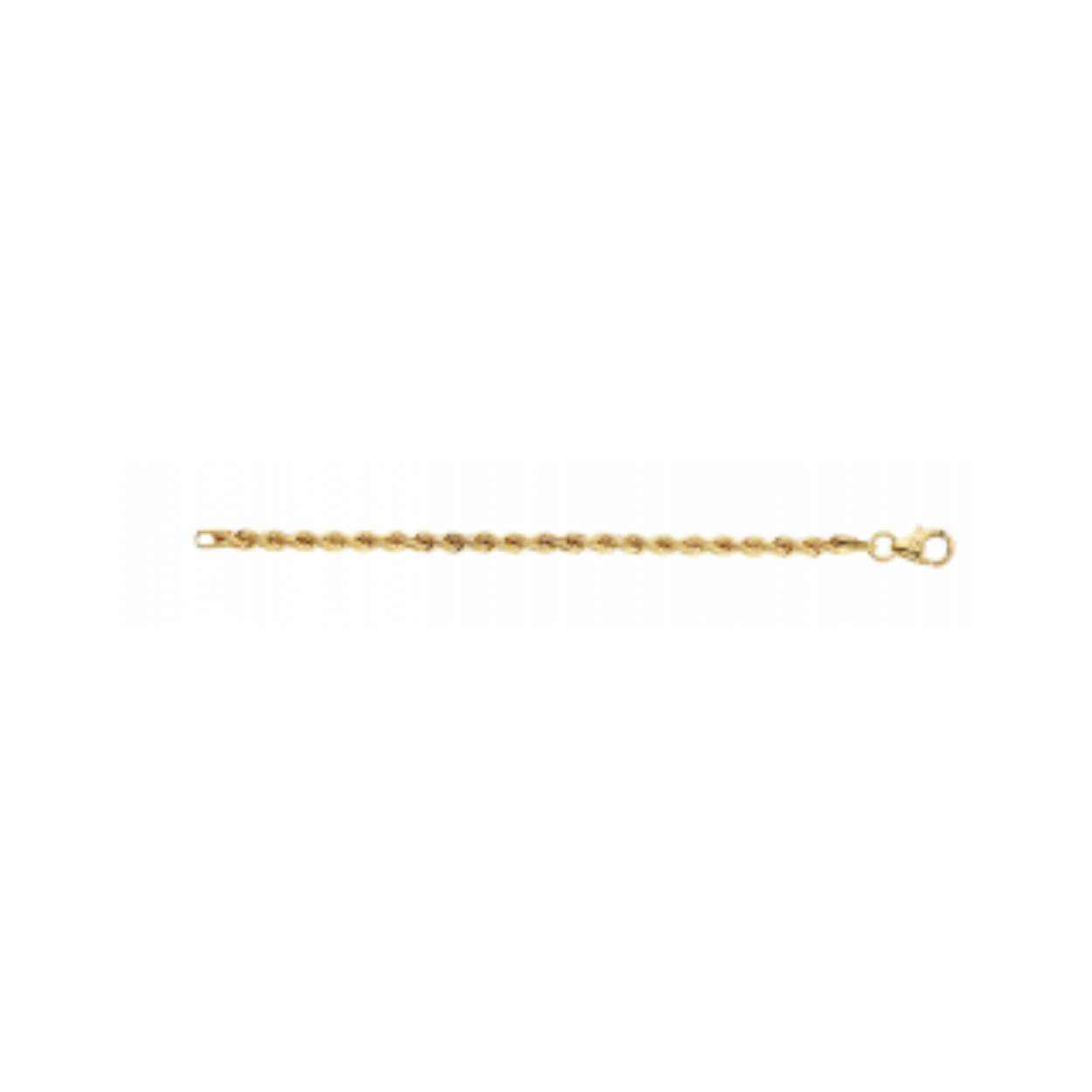 Gouden koord collier 3mm breed, 60cm | K0360