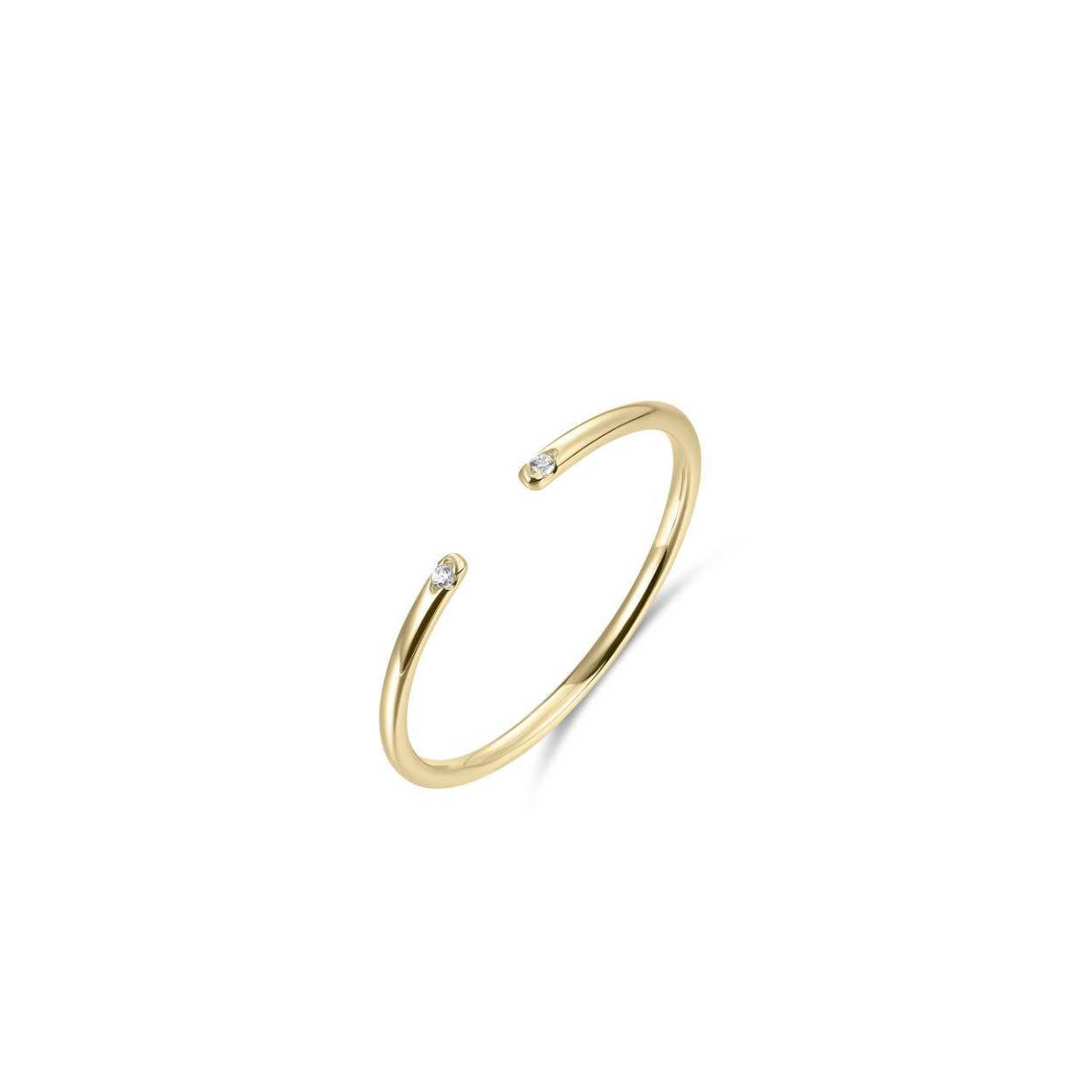 Ring uit de Signature Style collectie van Gisser Jewels gemaakt van 14 Karaat Geel Goud. De ringmaat is 54 en de ringbreedte is 2 mm.