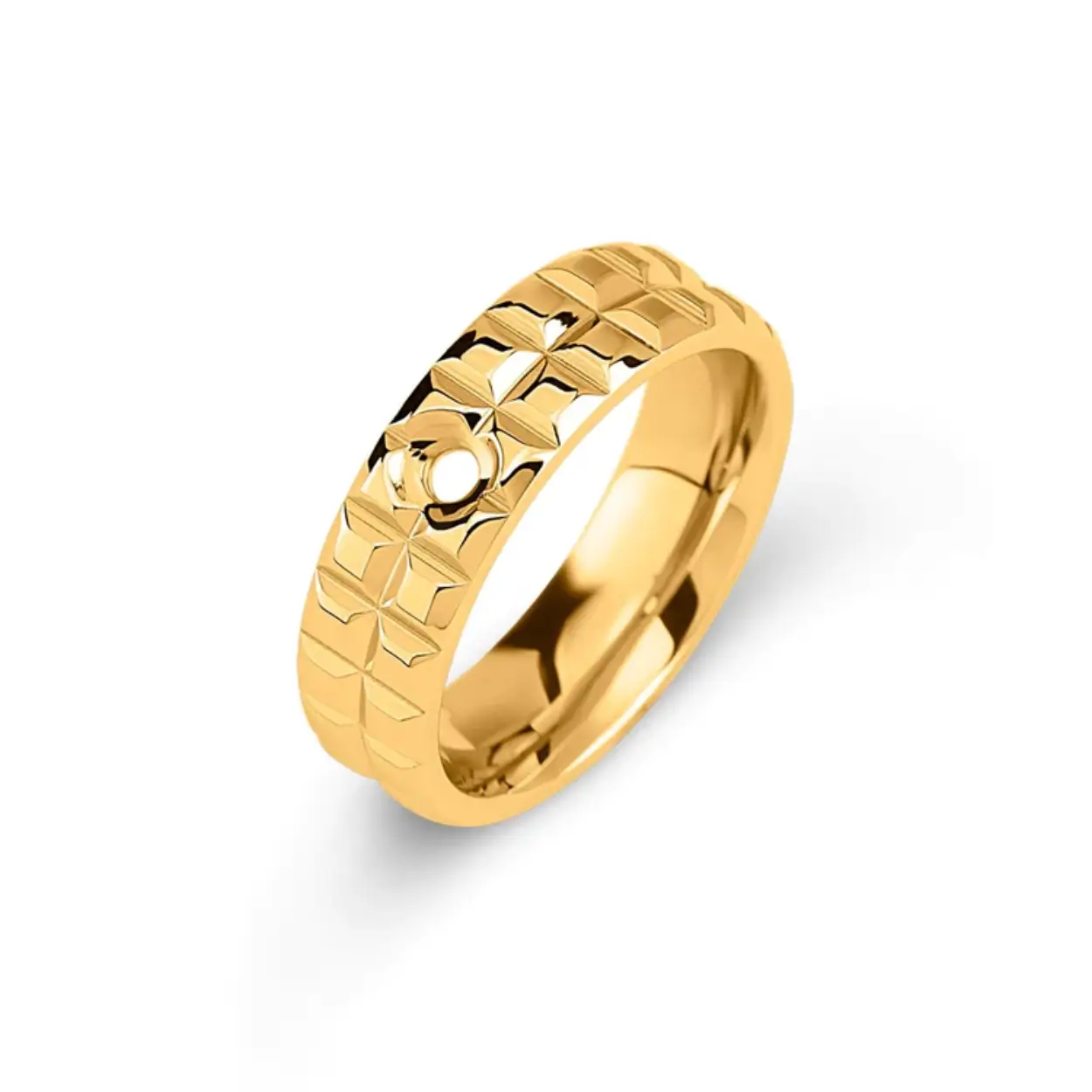 De Melano Twisted Tana ring heeft een stoere uitstraling en is uiterst geschikt om in een ring stack met meerdere ringen te combineren. De ruige studjes doen ook wel denken aan een heerlijke chocoladereep and who doesn't love chocolate? Maak deze kanjer compleet met een Twisted steentje naar keuze en gebruik de ready-to-wear variant, de Emmy ring, als aanschuifring. De Tana ring heeft een totale breedte van 6 mm en is verkrijgbaar in een zilver-, rose goud- of goudkleurige plating.

Alle steentjes uit de Melano Twisted collectie zijn verwisselbaar en passen op de Tana ring.