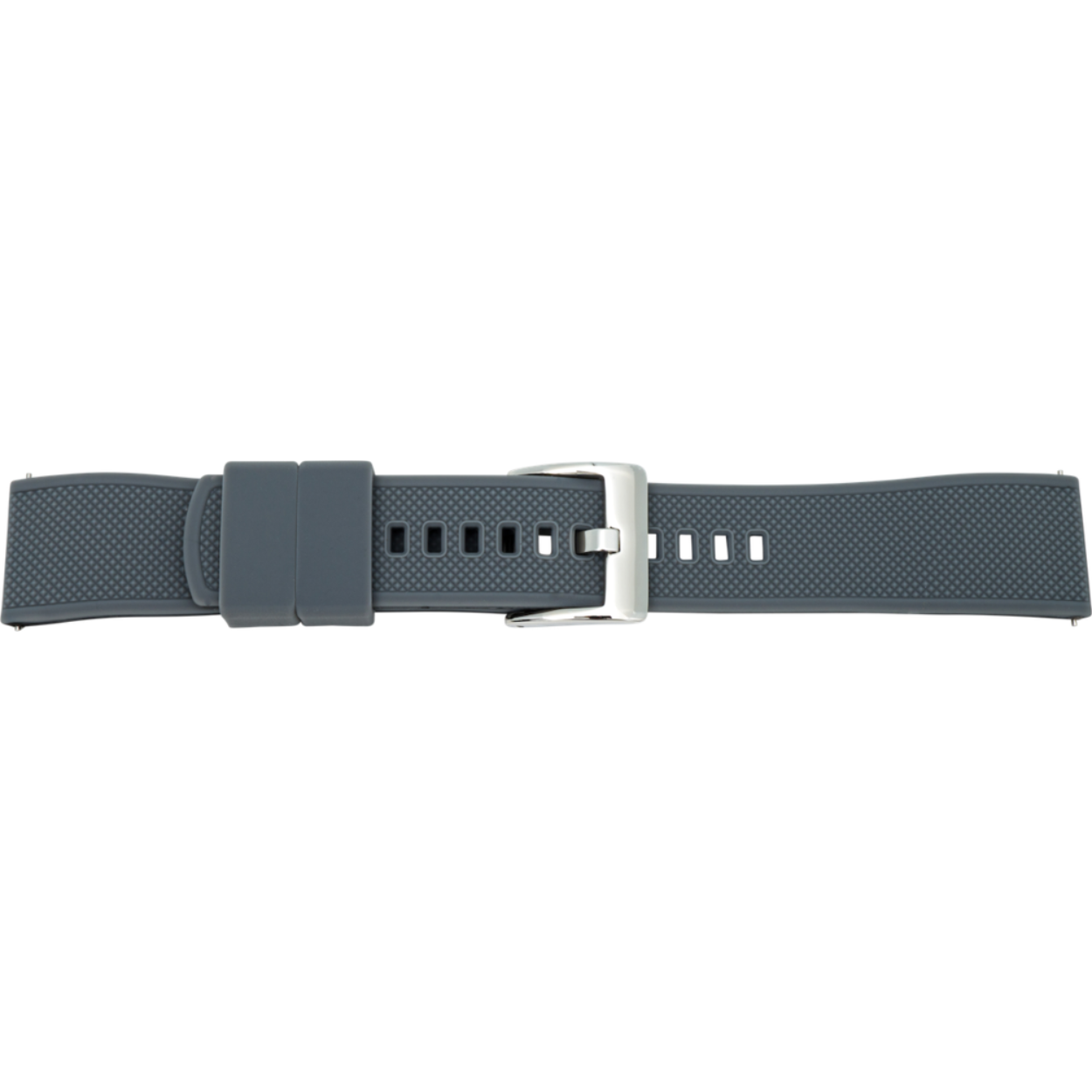 Horlogeband 22mm silicone easy click grijs