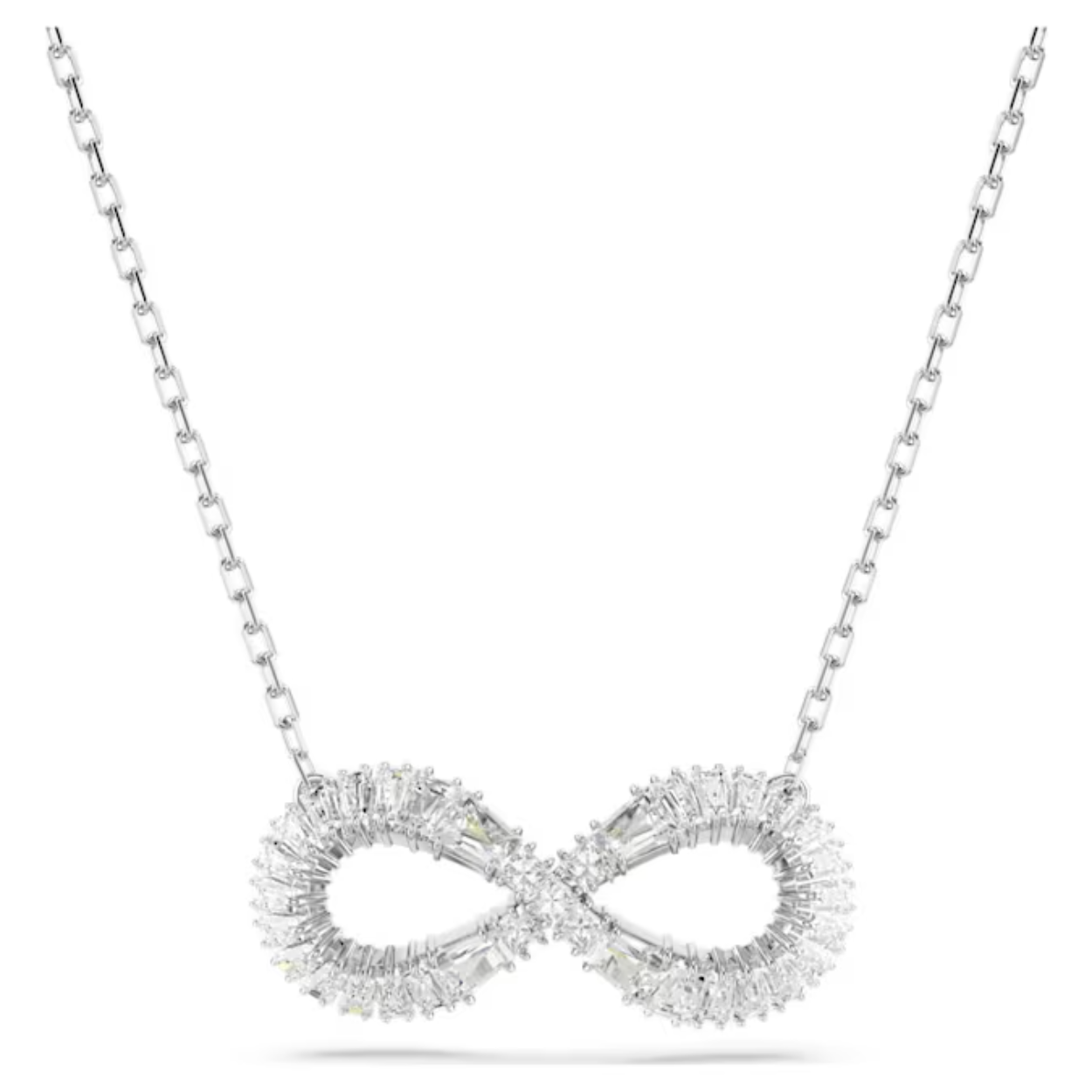 Omarm tijdloze stijl met deze oogverblindende Hyperbola-hanger in de vorm van een oneindigheidssymbool. Het sieraad met rhodium toplaag wordt gedragen aan een delicate ketting. Het horizontale motief is verfraaid met heldere Swarovski Zirkonia. In het verlengstuk prijkt een Swarovski Zirkonia voor een extra luxe uitstraling. Een ideaal sieraad voor alledaagse elegantie.

Artikelnr.: 5679434
Collectie:  Hyperbola
Lengte (minimum - maximum): 38 - 45 cm
Formaat motief: 1.1 x 2.5 cm