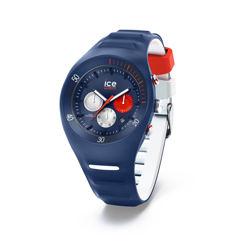 Dit horloge uit de P. Leclercq collectie van Ice Watch heeft een blauw/witte band, kast en wijzerplaat. Met de 46,5mm large maat is dit horloge perfect voor de stoere pols. Dit horloge heeft mineraal glas, een ronde kastvorm en is 10ATM waterdicht.