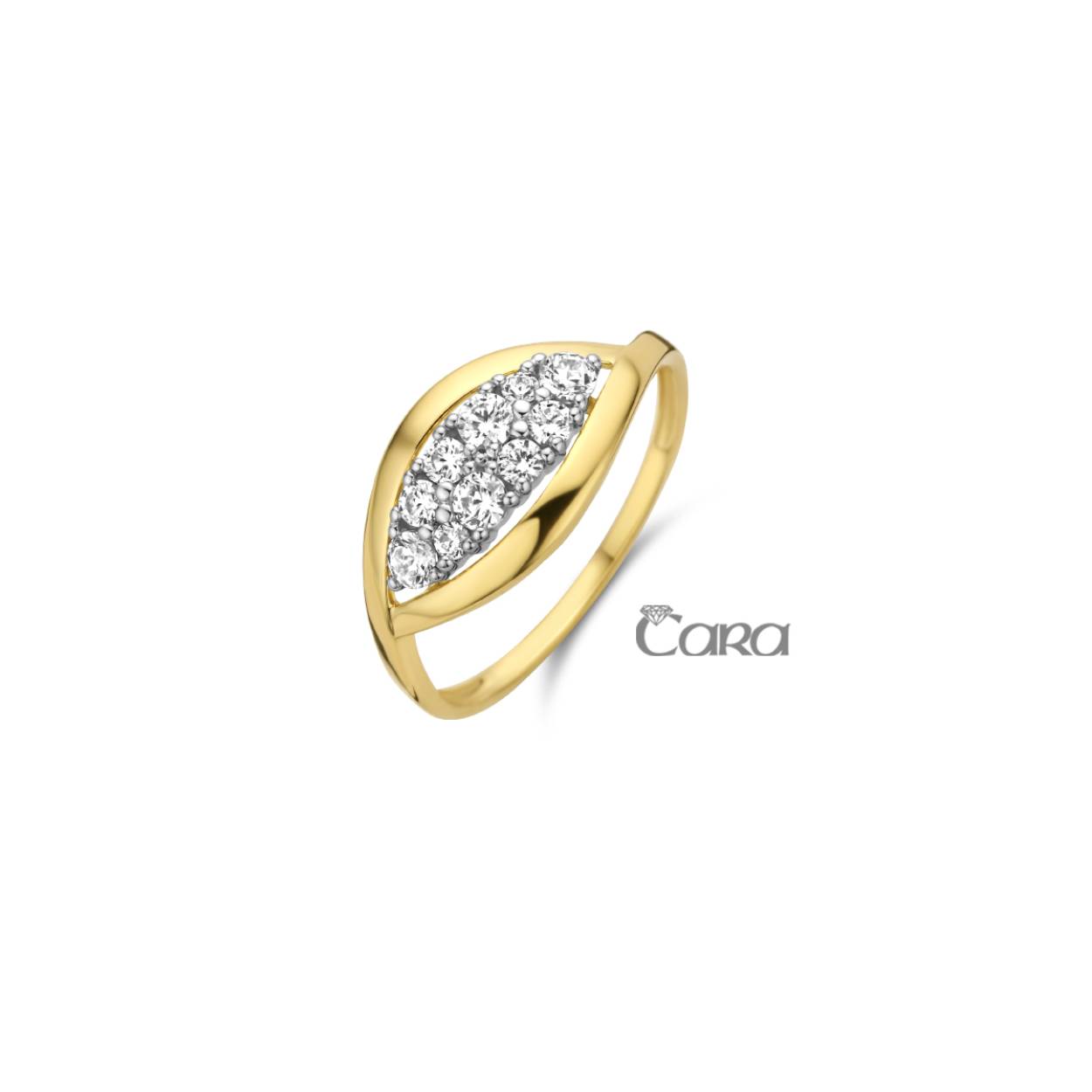 Cara ring goud 18k gezet met zirconia
