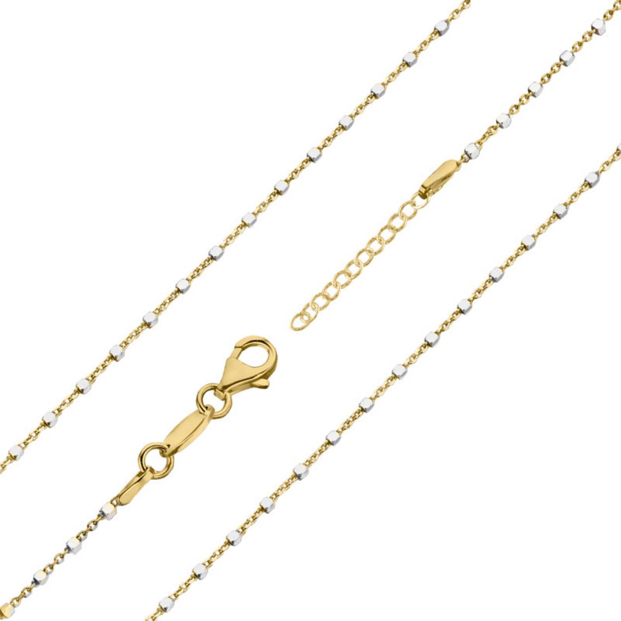 MY iMenso "cubetto" necklace (925/gold-plated Ecoat) 2-tone 42+5cm