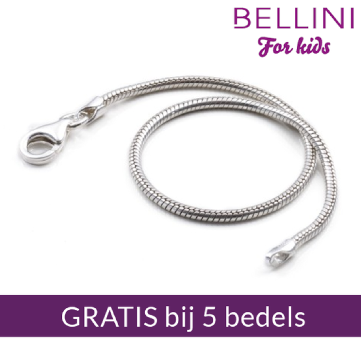 Bellini zilveren armband 18cm lang