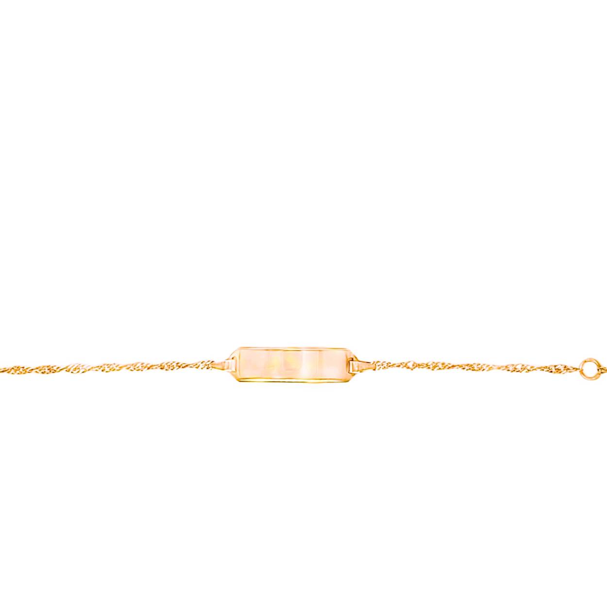 geelgouden baby plaatarmband Singapore
