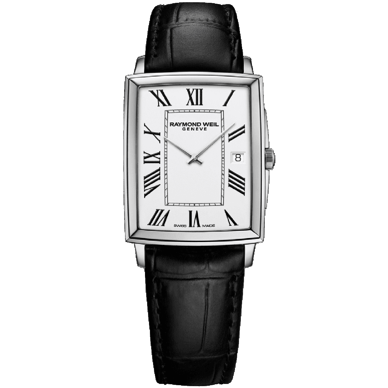 Raymond Weil Toccata herenhorloge - quartz - staal - lederen band - saffierglas