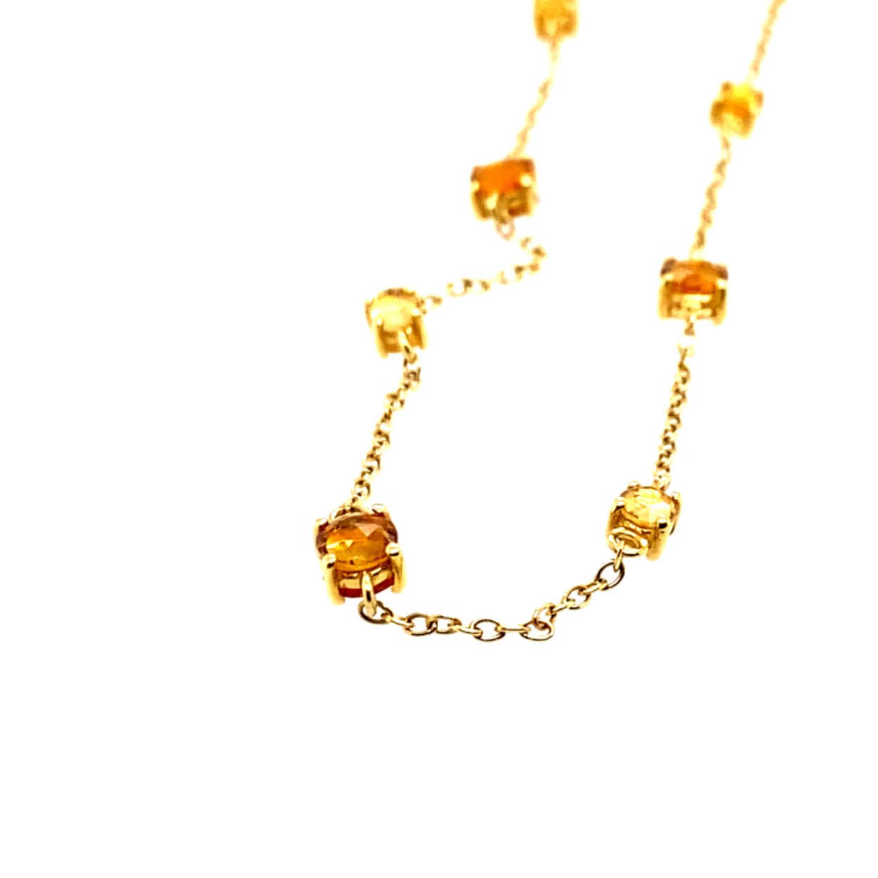 collier geelgoud met topaas 18kt