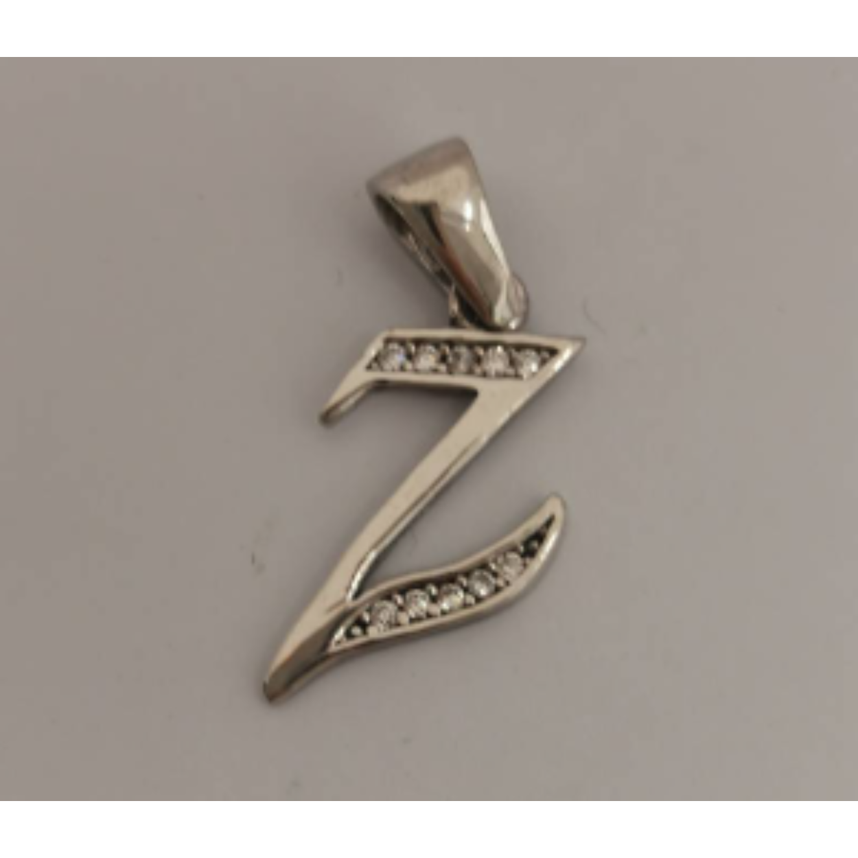 Zilveren hanger letter Z zirkonia