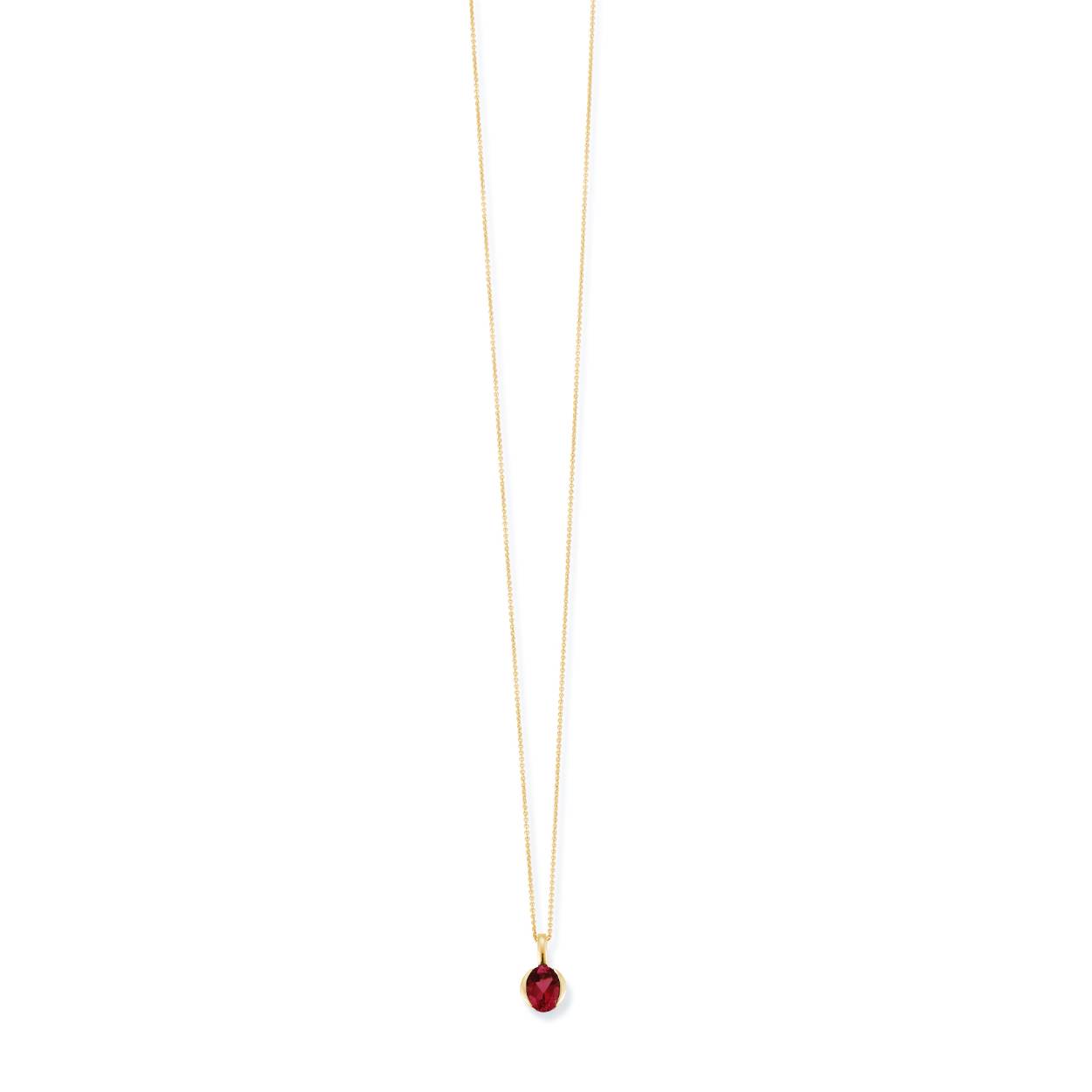 Gouden hanger met granaat, zonder collier