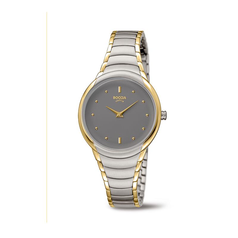 Dit Boccia horloge heeft een titanium kast met een diameter van 32mm en is voorzien van een titanium band. In de kast bevindt zich een kwaliteitsuurwerk en is afgewerkt met mineraalglas.

Het horloge is 3ATM. Dit betekent dat het horloge spatwaterdicht is. Verder wordt het horloge geleverd met 2 jaar wereldwijde garantie.