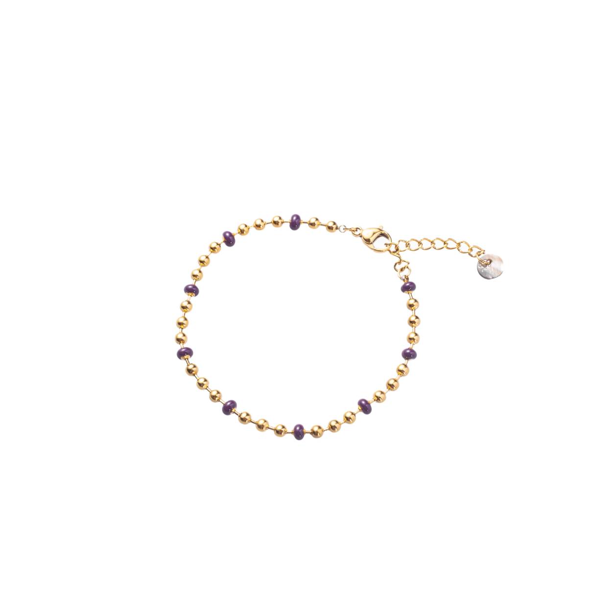 Go Dutch Bracelet balls bracelet - 14k + purple