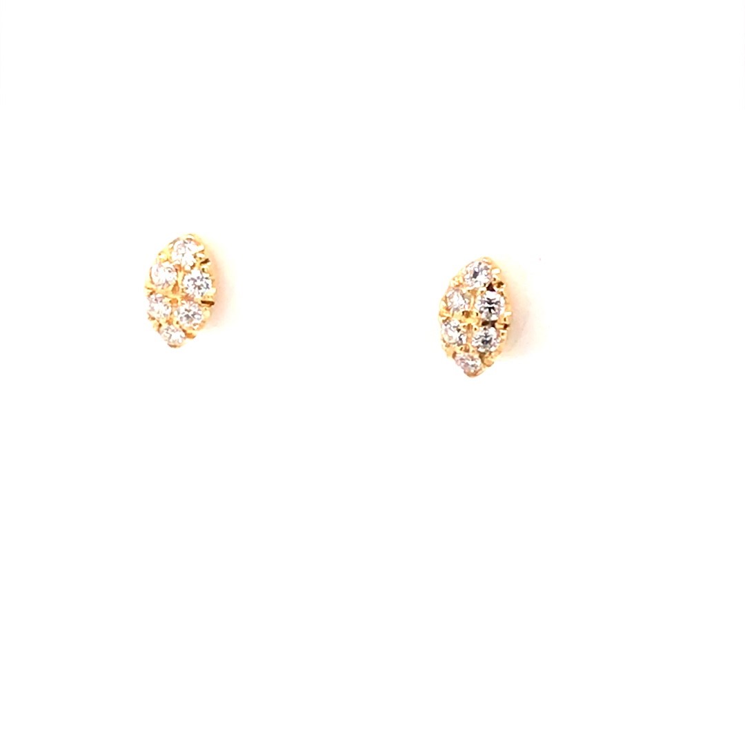 Artur Scholl 18krt.geelgouden oorstekers 0.18ct W/VVSi