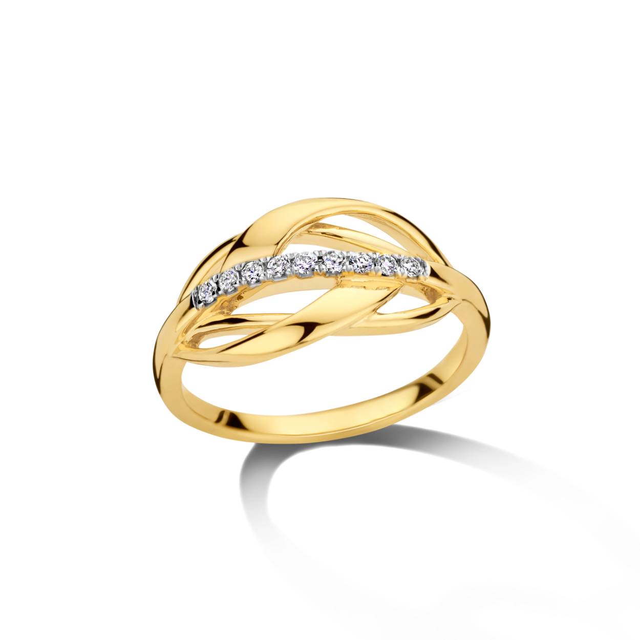 ring GG 18kt + 0.11ct briljant