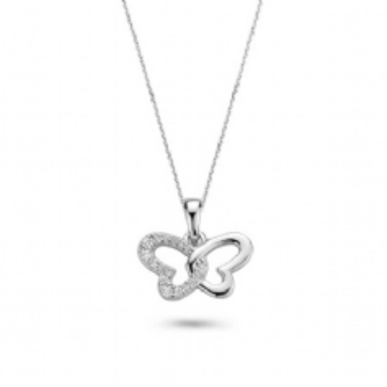 Zilveren collier met hanger zirkonia