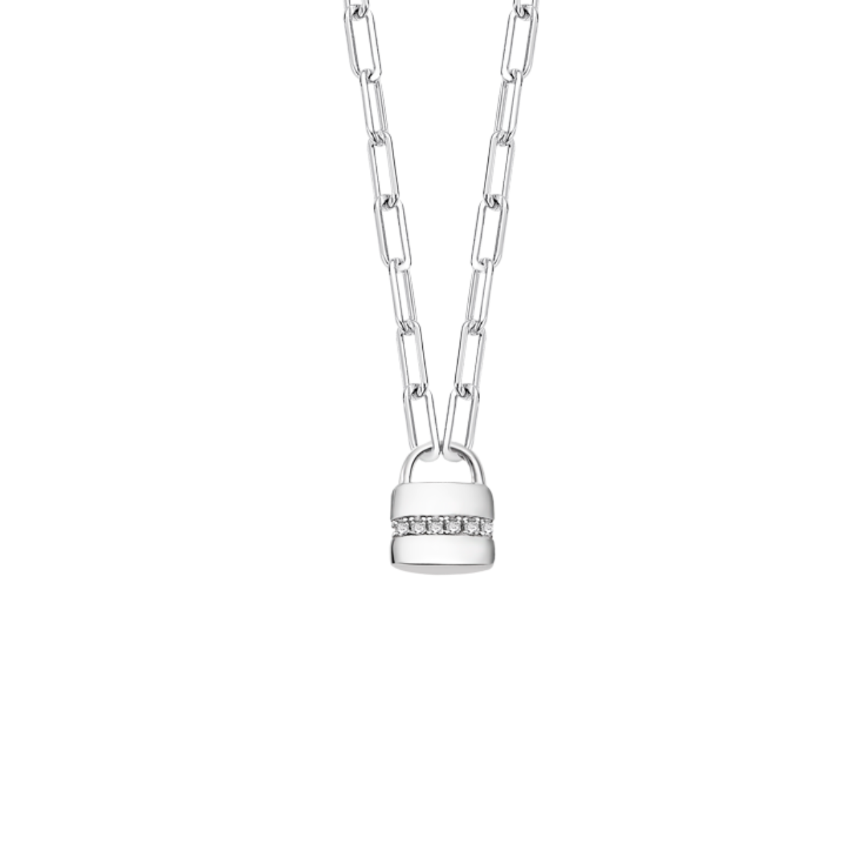 ketting in zilver met zirconium