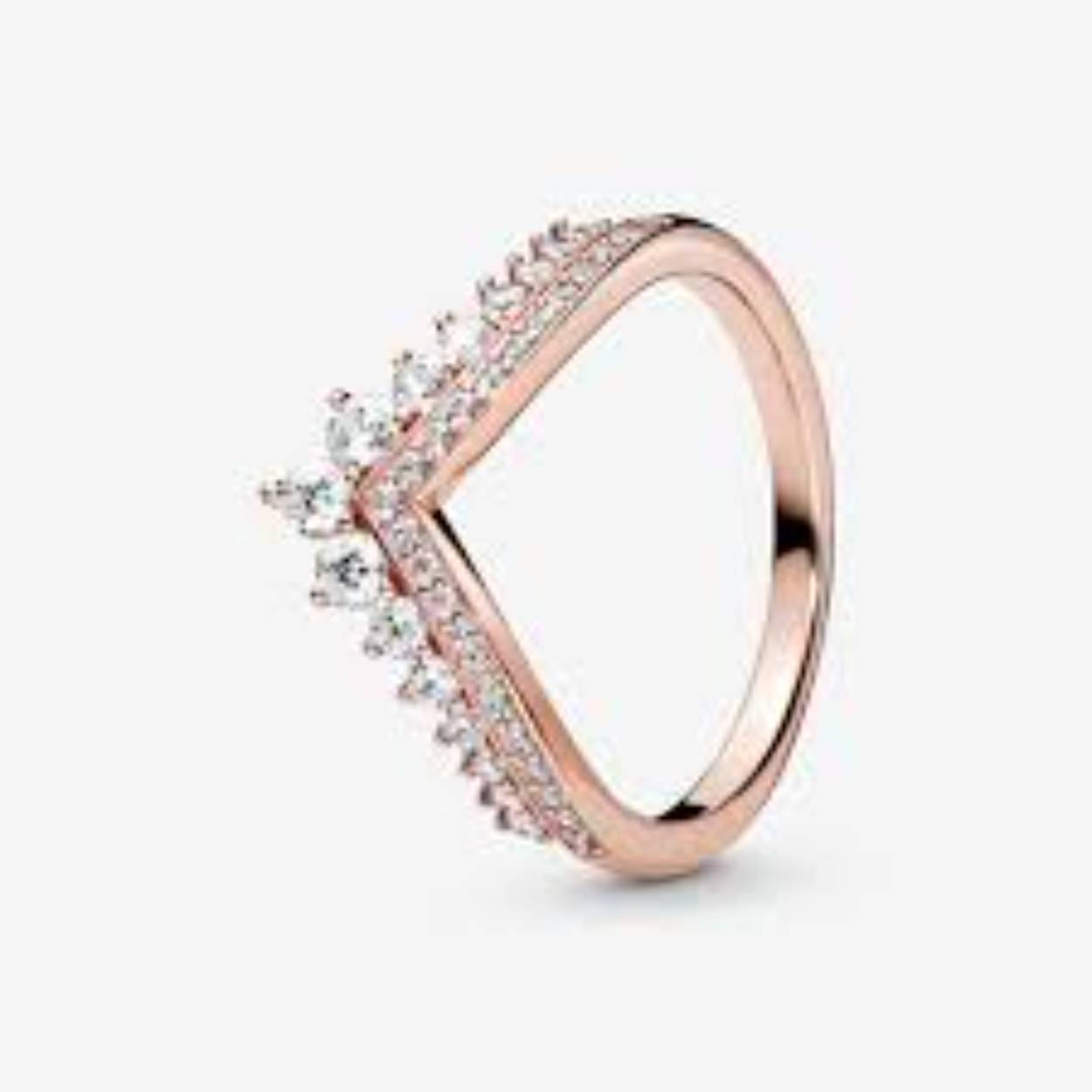 Rose ring met zirkonia maat 54