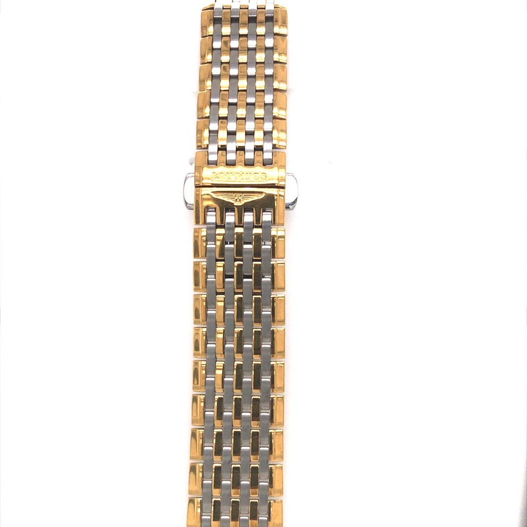 Longines  goud en zilver kleurige PVD horlogeband 18mm L600075604