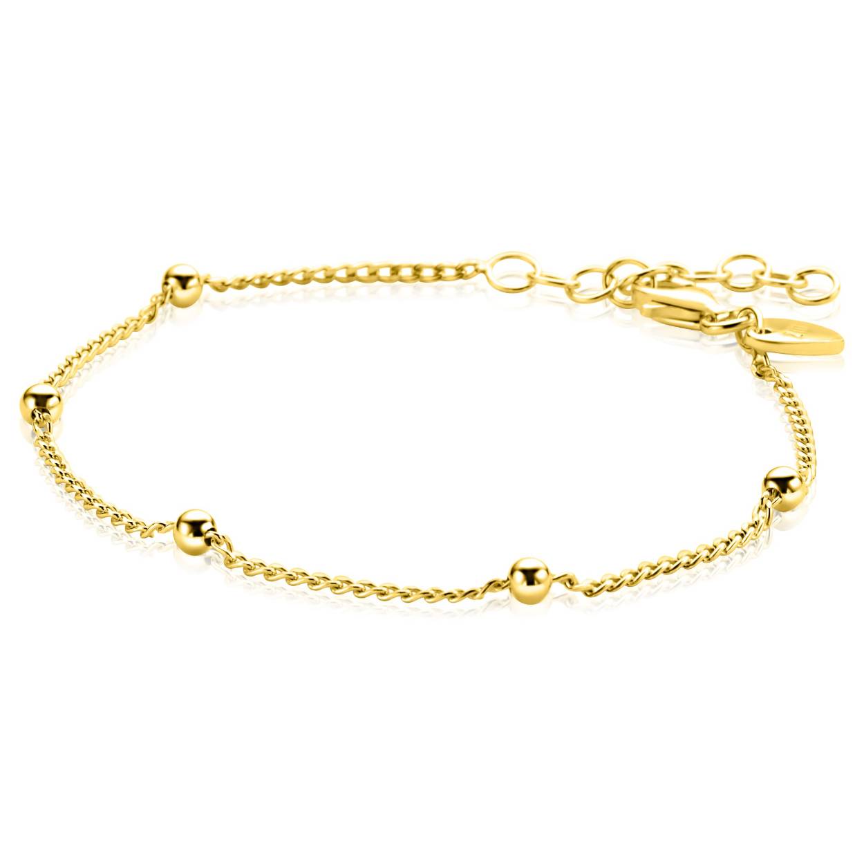 zilver verguld armbandje met bolletjes
