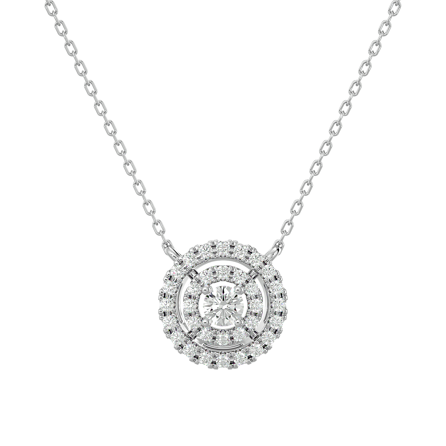 COLLIER OR BLANC ET DIAMANTS 0.32 GHSI
PIERRE CENTRE: 0,15CTS CHAINE 42CM AVEC LIEN 40CM ET 38CM