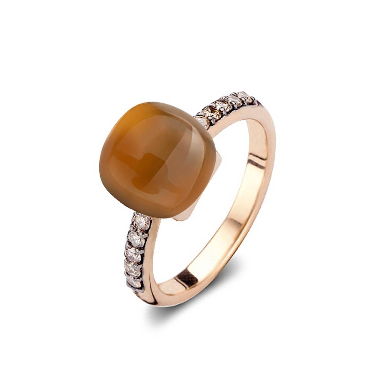 18 karaat rosé gouden ring met cognac quarts en parelmoer, bruine diamanten en black rhodium

BIGLI-juwelen zijn met zorg gemaakt in 18 kt goud, zorgvuldig geselecteerde edelstenen en hoogwaardige diamanten (Clarity VS1-VS2 TW).
Edelstenen zijn verkrijgbaar in meer dan 40 kleuren.