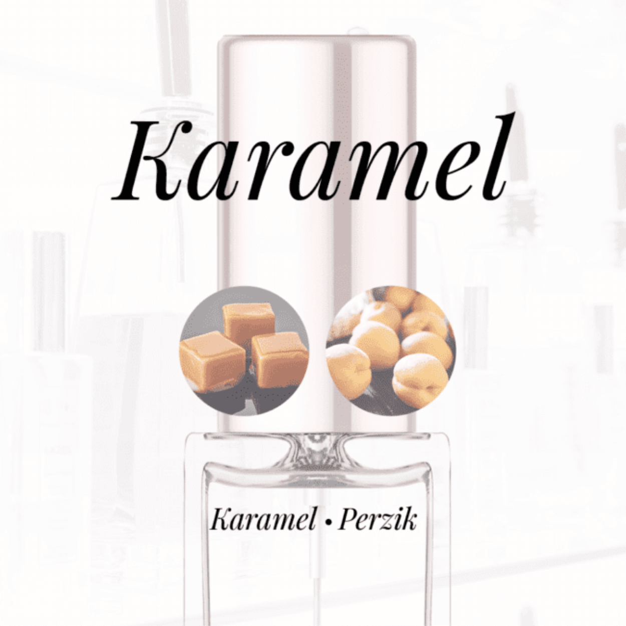 Eigenschappen
Geur: Karamel
Waarneembare geuren: Karamel, Perzik
Sillage: Midden
Seizoen: All season
Eigenschap: Vrolijk
Stijl: Speels
Geurgroep: Bloemig Fruitig Gourmand
Hoofdakkoorden: Karamel, Zoet, Citrusvruchten, Houtachtig, Witte bloemen
Top noten: Mandarijn, Sinaasappel en Perzik
Midden noten: Karamel, Oranjebloesem en Jasmijn
Basis noten: Guaiac hout, Sandelhout, Amber en Ceder
