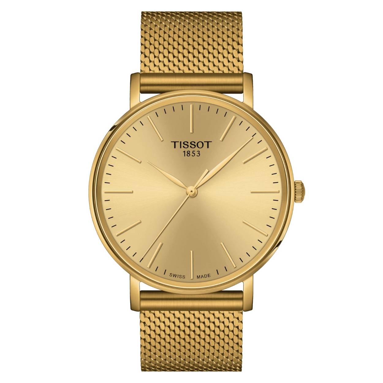 Tissot - Everytime 316L roestvrijstalen kast met geelgouden PVD-coating