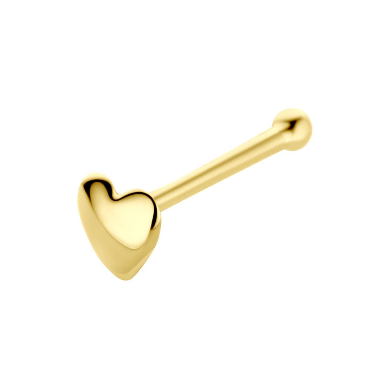 18K gouden neusknopje hartje