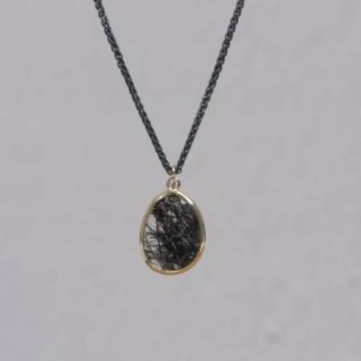 Jeh collier tourmalijnkwarts + 0.01ct dia