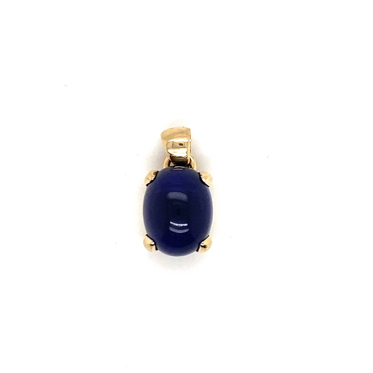 geelgouden Sofie hanger met blauw Iolieth
