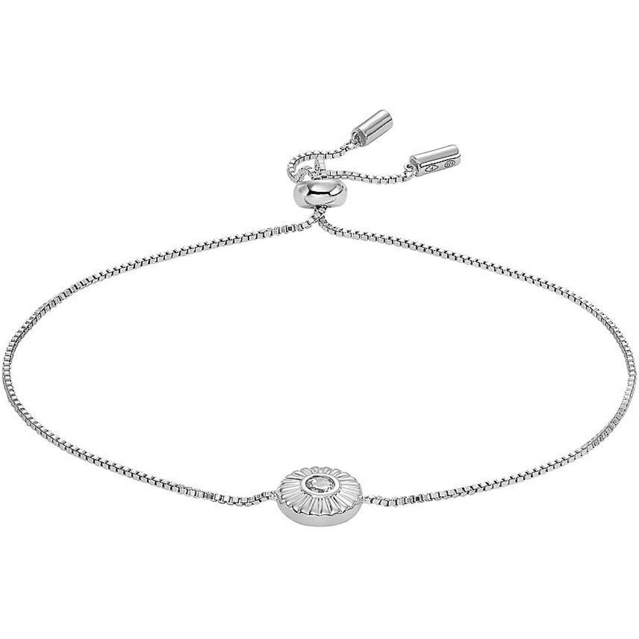 Fossil armband van staal met een circle. De armband heeft een trek sluiting . 