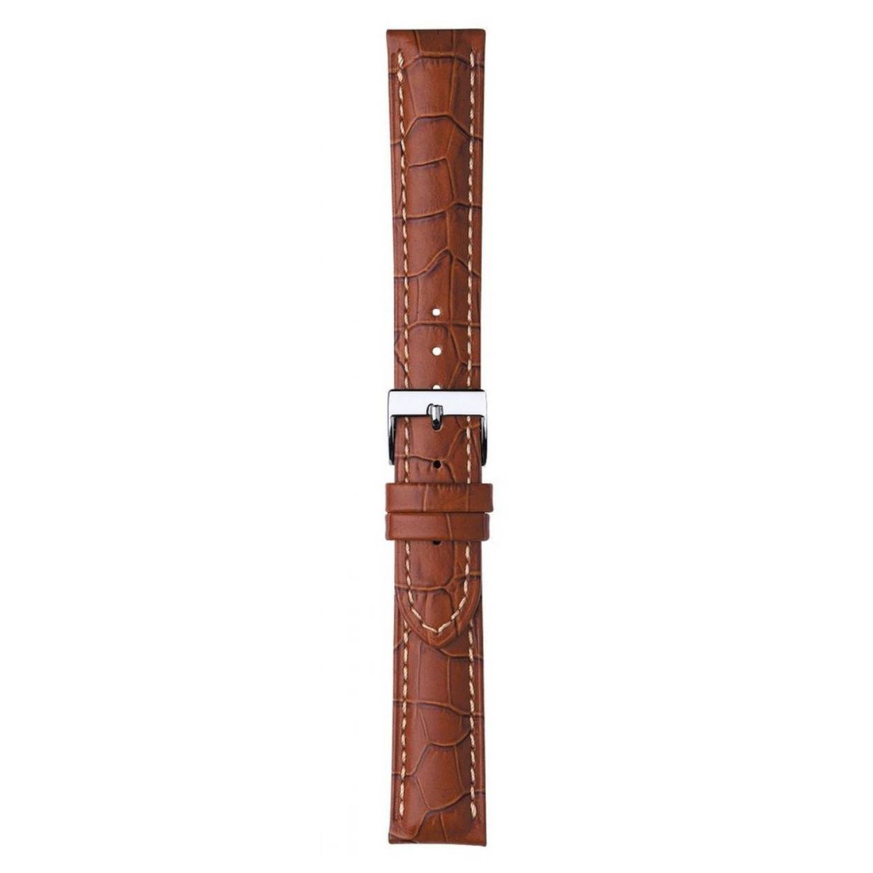 Bruin lederen horlogeband 36mm