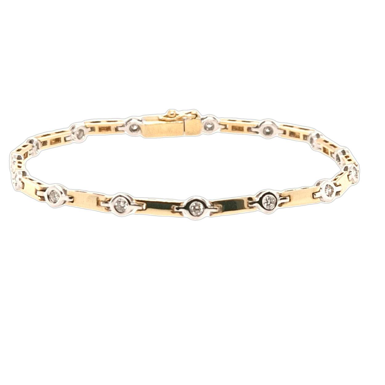 18 karaat bicolor armband met diamant