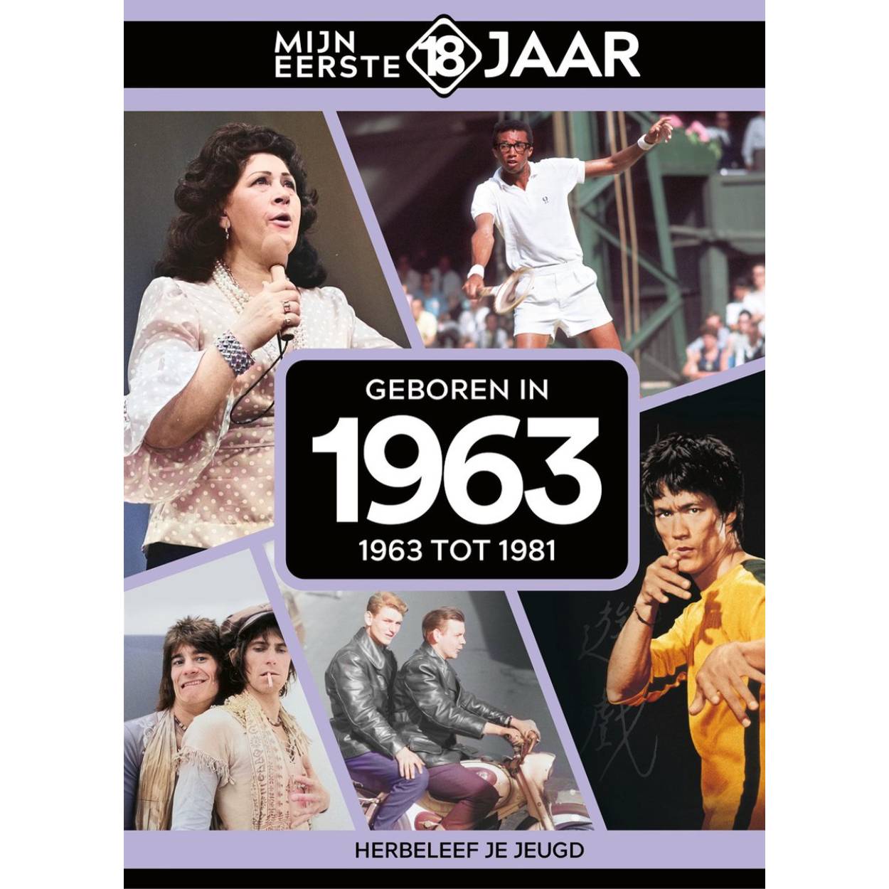 MIJN EERSTE 18 JAAR; GEBOREN IN 1963 De jaren van 1963 tot 1981 Mijn Eerste 18 Jaar is hét boek vol met ‘oh ja!’-momenten. Droom weg bij alle hoogtepunten uit jouw jeugd. Zo beleef je de meest spraakmakende momenten uit de eerste 18 jaar van jouw leven opnieuw. Aan welke hits, films en tv-programma’s heb je mooie herinneringen? Hoe was de mode toen, het straatbeeld en de rages? Welke sporthelden zijn je bijgebleven? En wat was het nieuws waar iedereen het over had? Mijn Eerste 18 Jaar staat boordevol jeugdsentiment. Met maar liefst 182 pagina’s aan kleurrijke foto’s, anekdotes en iconische beelden uit jouw jonge jaren. Ook hebben we per jaar de grootste hits voor je verzameld. Scan de code en beluister jouw hits. Begin met bladeren en herbeleef je jeugd!