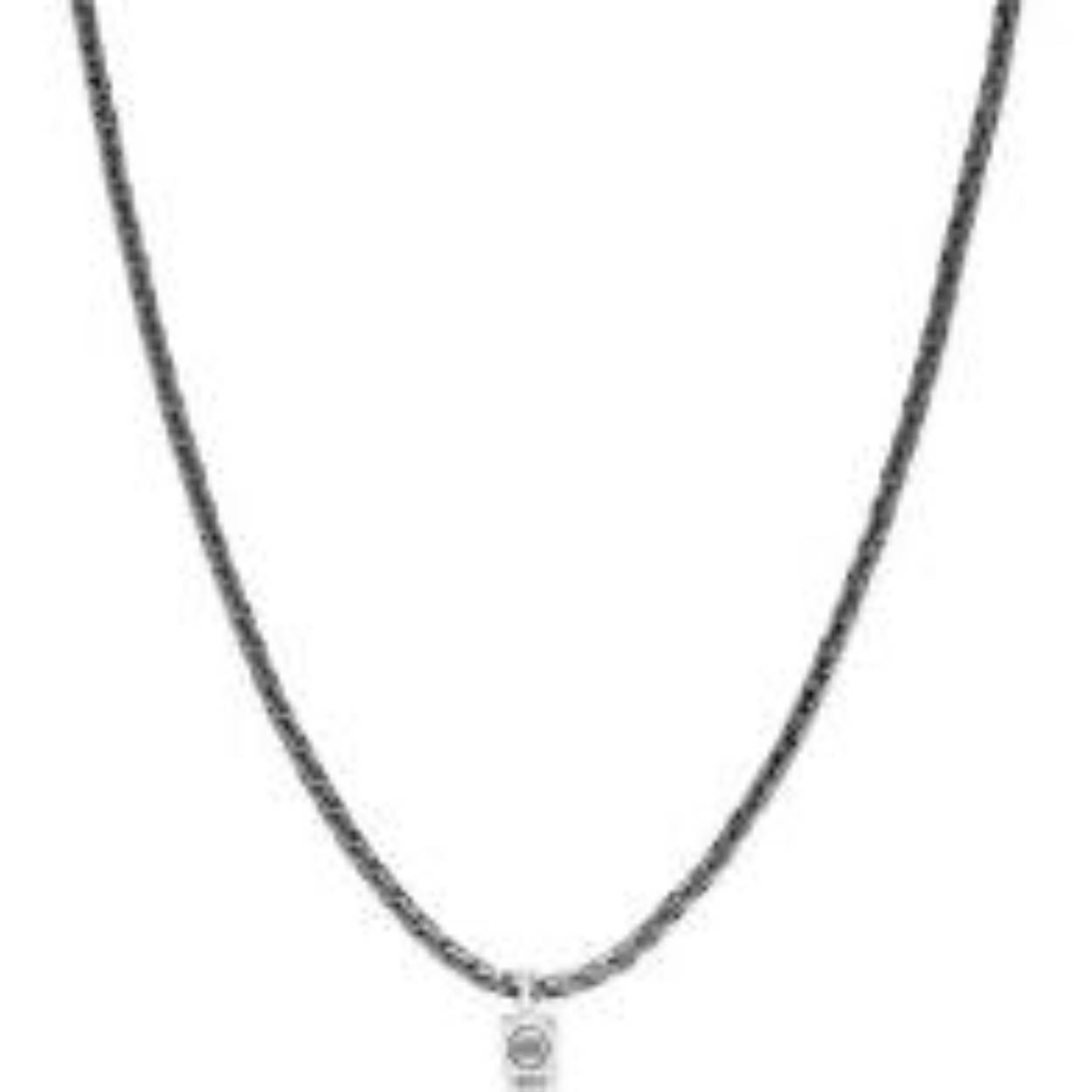 718BRS 60cm - George XS Necklace Black Rhodium Silver