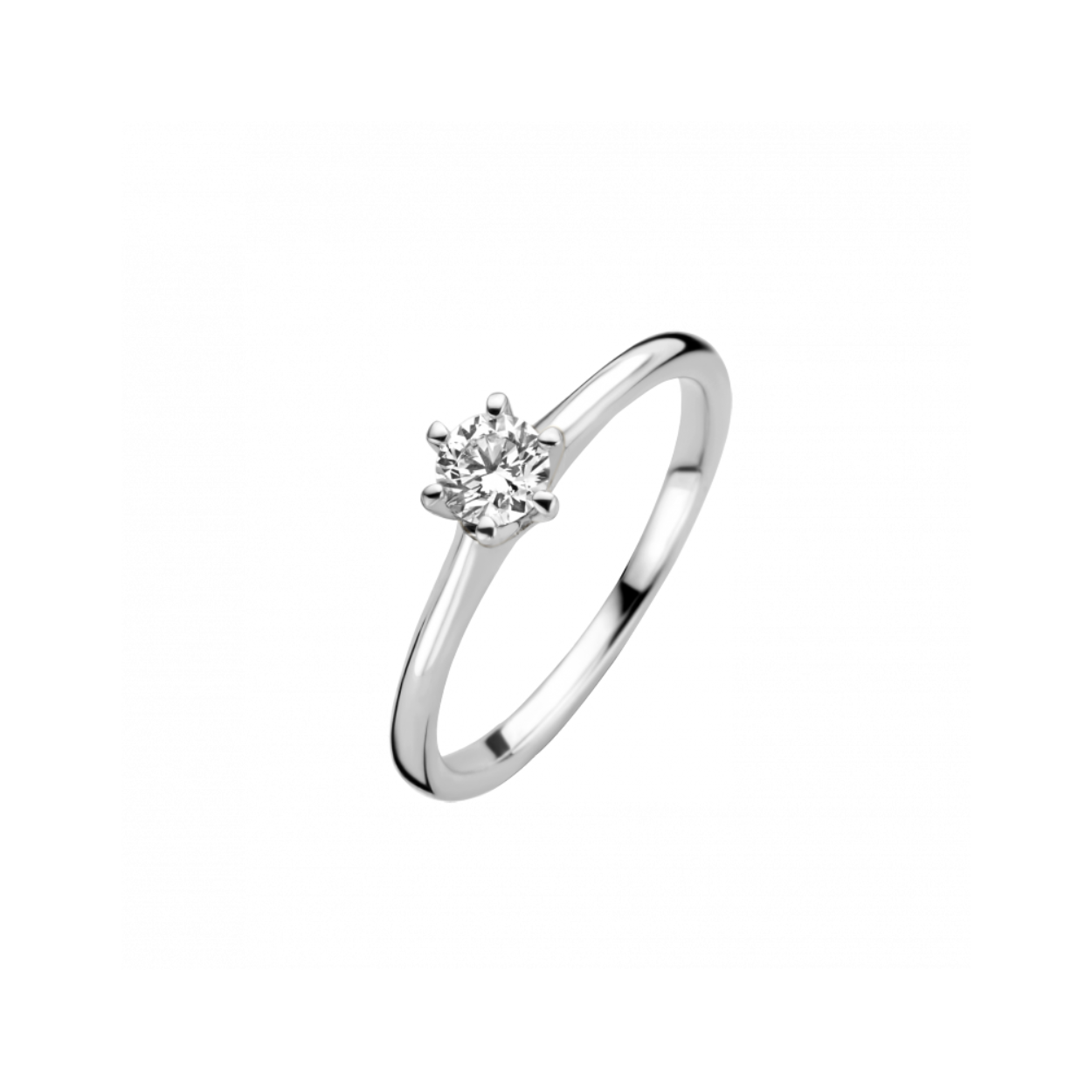 14krt Witgouden Briljant Reale Ring 0,12crt G/VSI 757291012-1650