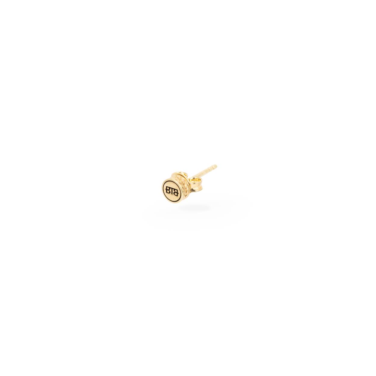 417GV one - Barbara Logo Oorknopje Goud Vermeil (Per Stuk)