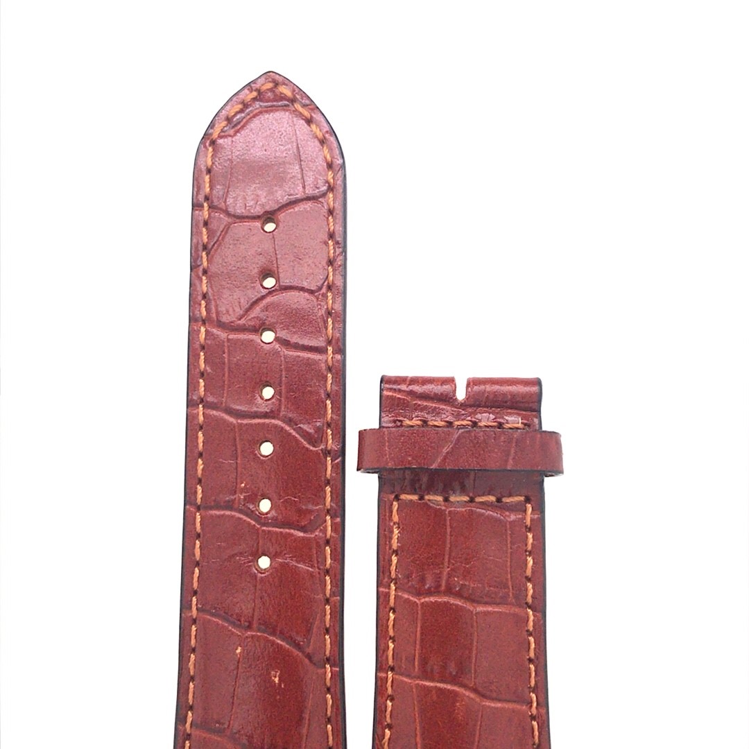 Longines horlogeband bruin crocoprint 23mm