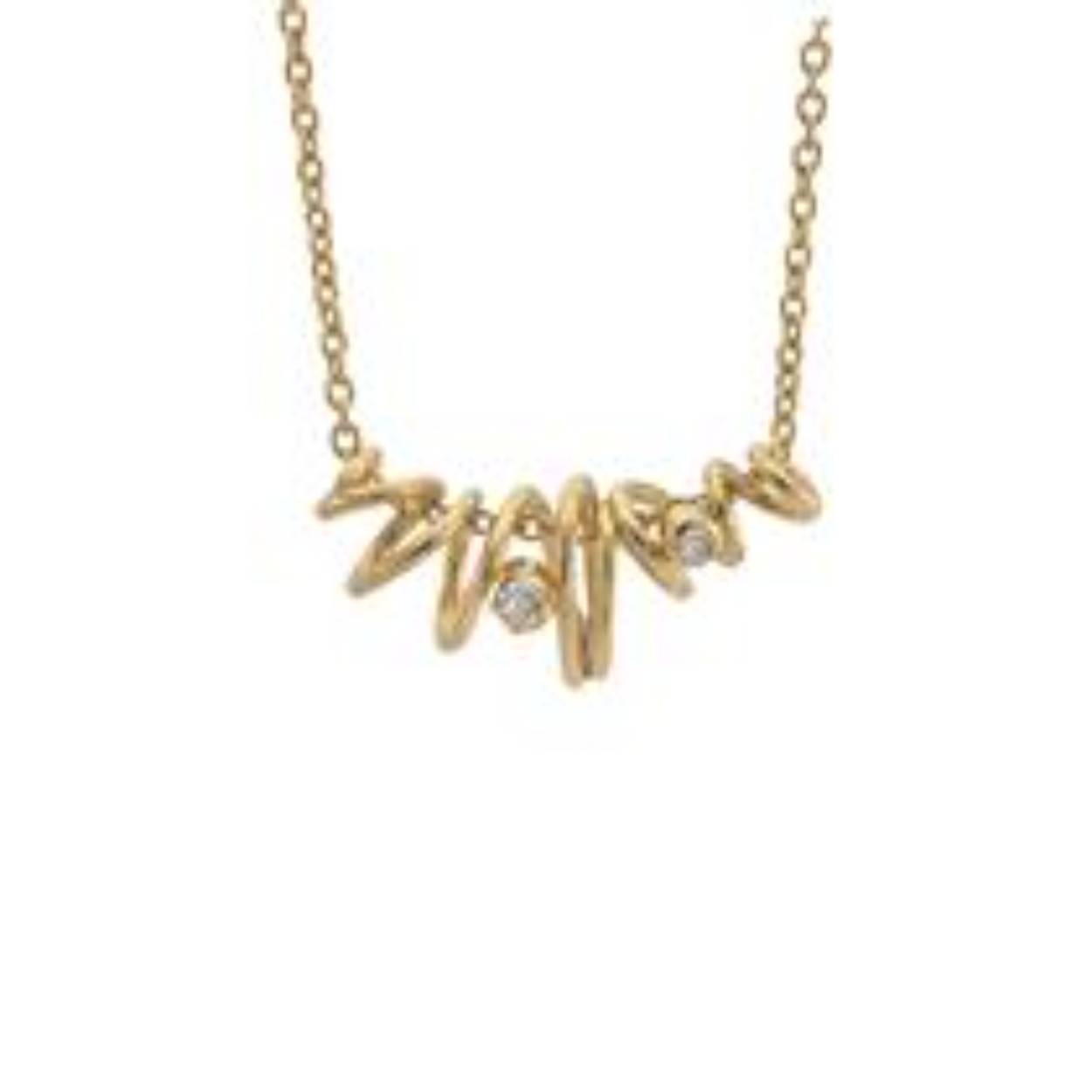 Zilver verguld collier