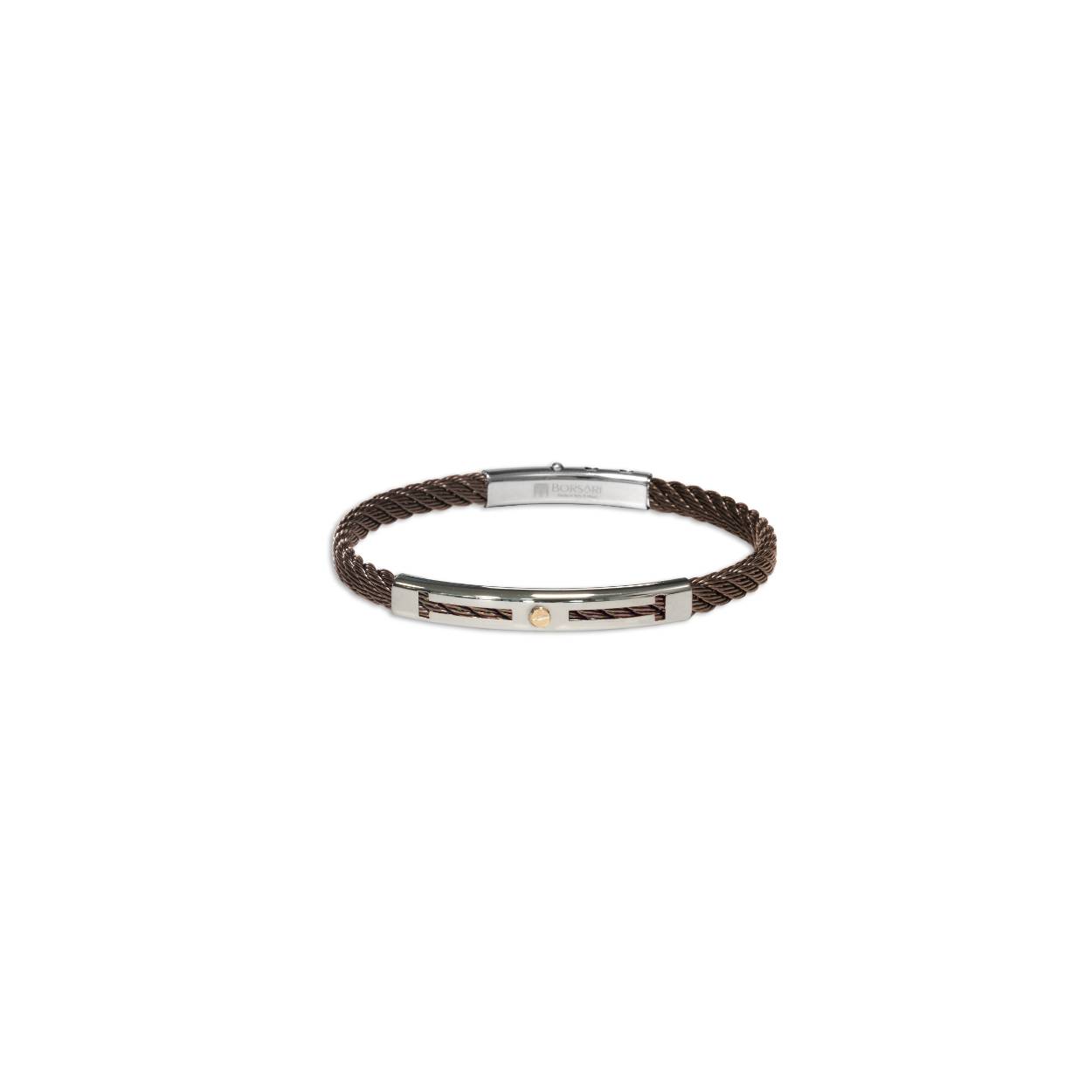 Borsari Gioielli armband edelstaal +18 krt / PVD gecoat 