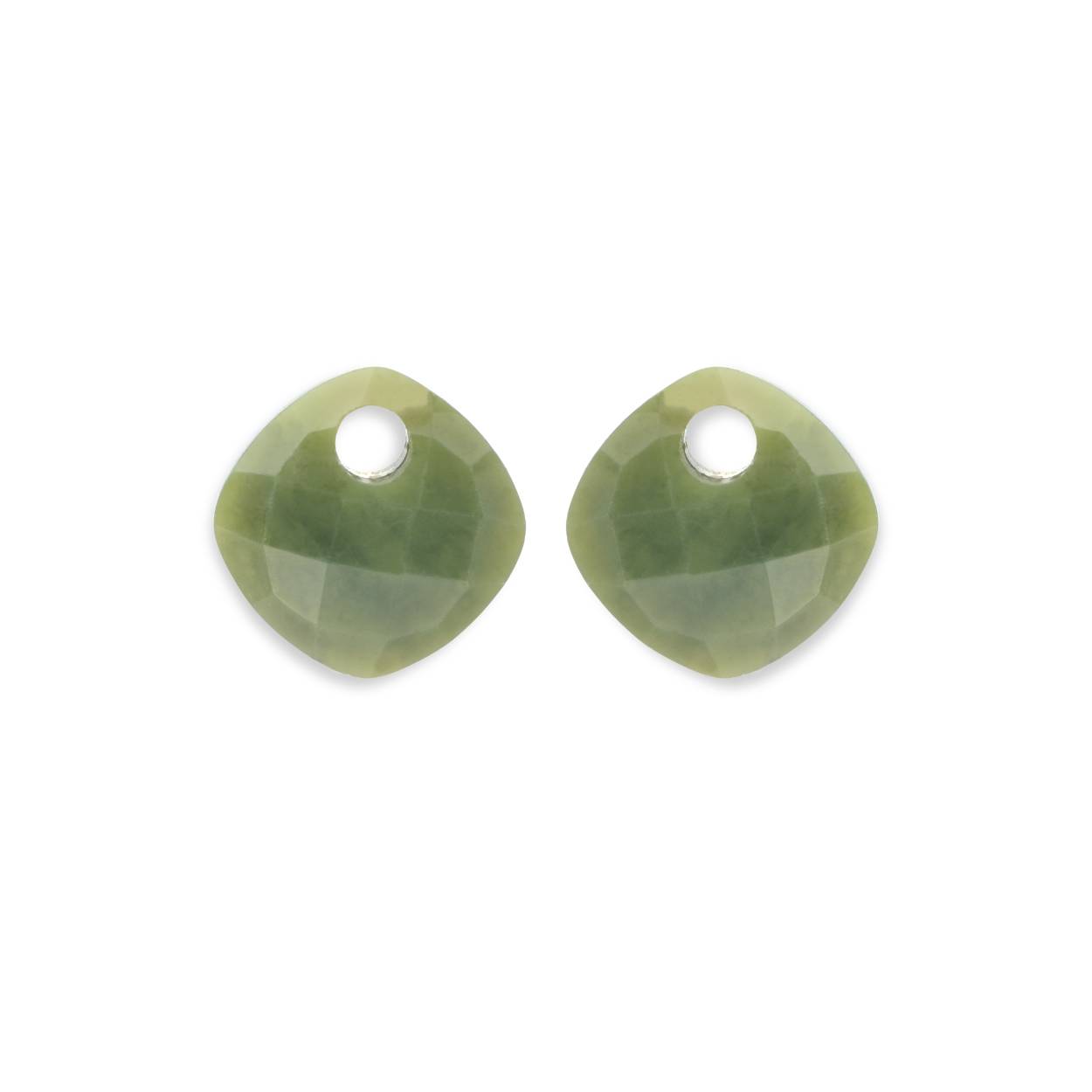 Sparkling Jewels oorstenen Southern Jade Cushion Cut