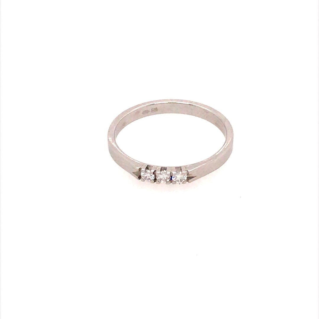 Eclat 14krt witgouden ring met diamant